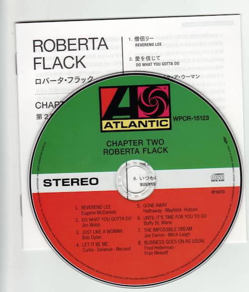 CD & Japanese insert, Flack, Roberta - Chapter Two